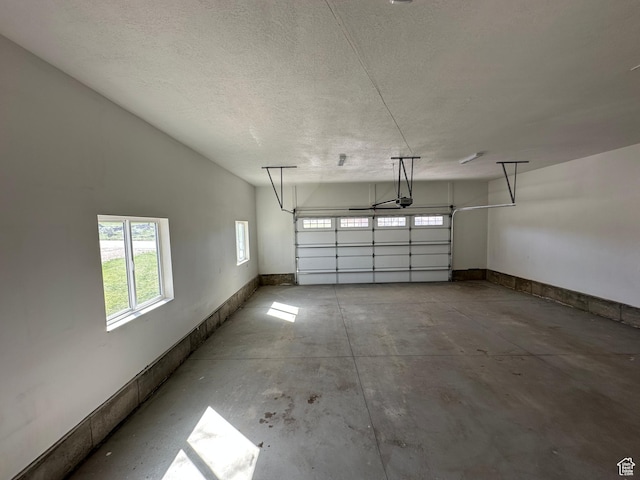 garage with baseboards