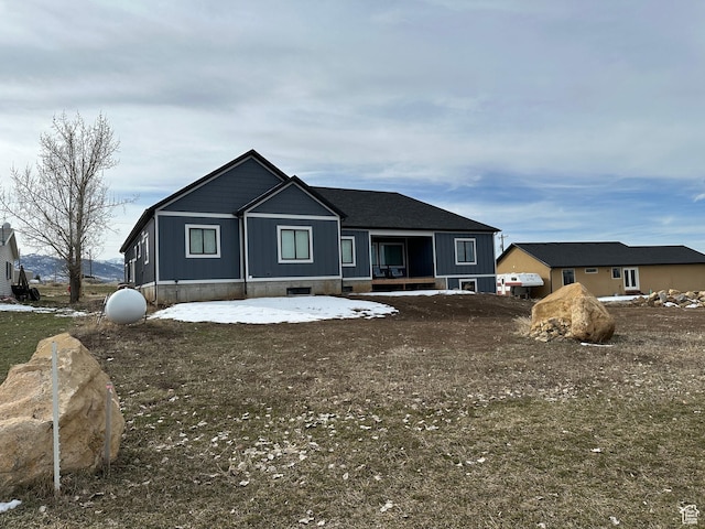 view of front of home with a patio area