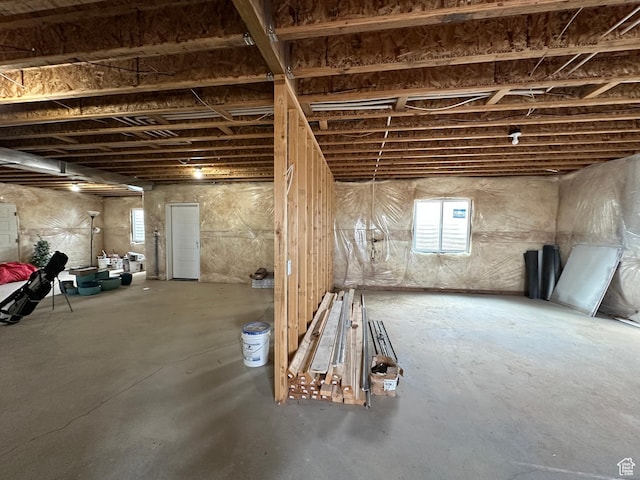 view of basement