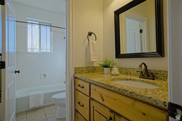 406 N 1420 E, Provo, UT 84606 - full bathroom featuring tile patterned flooring, vanity, bathtub / shower combination, and toilet