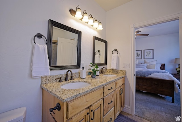 406 N 1420 E, Provo, UT 84606 - ensuite bathroom with toilet, double vanity, a sink, and connected bathroom