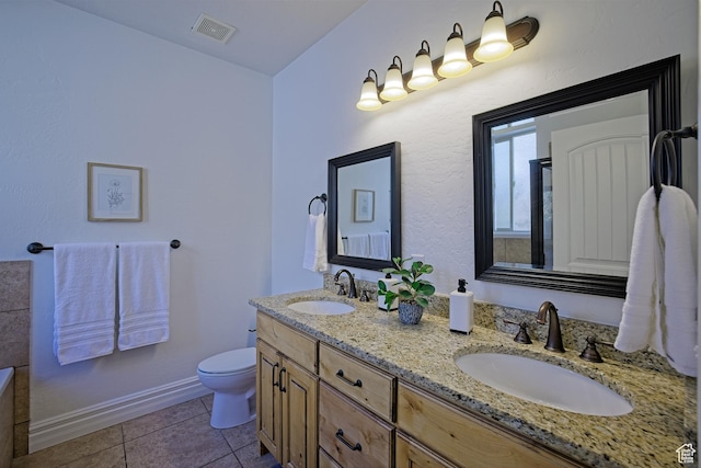 406 N 1420 E, Provo, UT 84606 - bathroom featuring tile patterned flooring, visible vents, a sink, and toilet