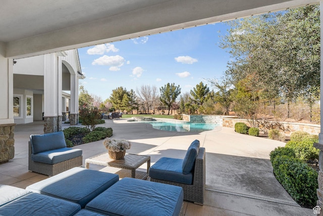 2917 S Old Farm Rd, Washington, UT 84780 - view of patio with french doors and an outdoor pool