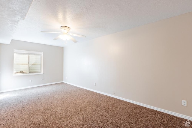 841 E Nichols Canyon Rd, Cedar City, UT 84721 - unfurnished room with a ceiling fan, carpet, baseboards, and a textured ceiling
