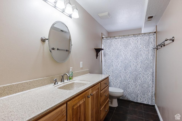 841 E Nichols Canyon Rd, Cedar City, UT 84721 - full bathroom with tile patterned flooring, visible vents, toilet, and vanity