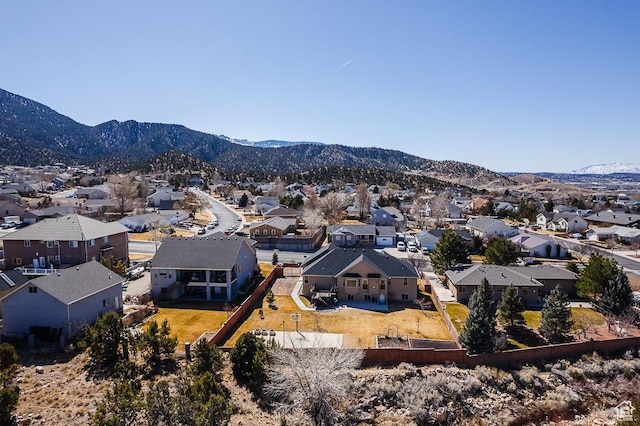841 E Nichols Canyon Rd, Cedar City, UT 84721 - drone / aerial view featuring a mountain view and a residential view