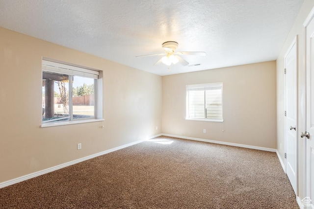 841 E Nichols Canyon Rd, Cedar City, UT 84721 - empty room with plenty of natural light, carpet flooring, a textured ceiling, and baseboards