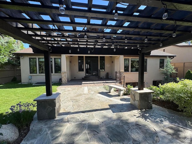 1436 E Bella Vie Ct S, Murray, UT 84121 - view of patio / terrace featuring a pergola