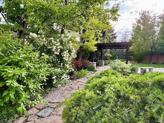 1436 E Bella Vie Ct S, Murray, UT 84121 - view of yard with a pergola