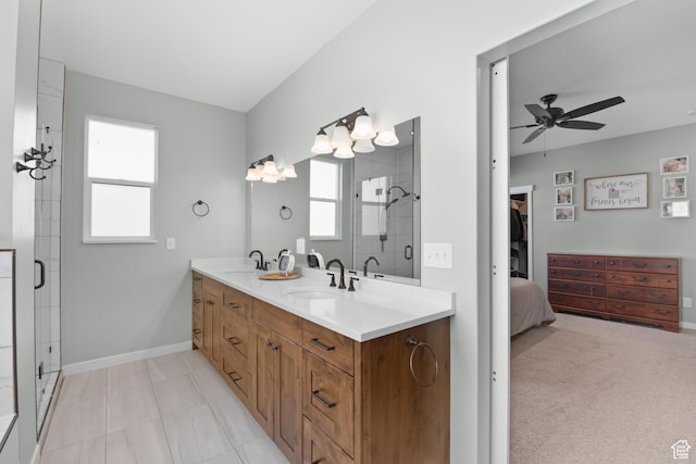 1984 S 4300 W, Ogden, UT 84401 - bathroom with a sink, a wealth of natural light, and ceiling fan