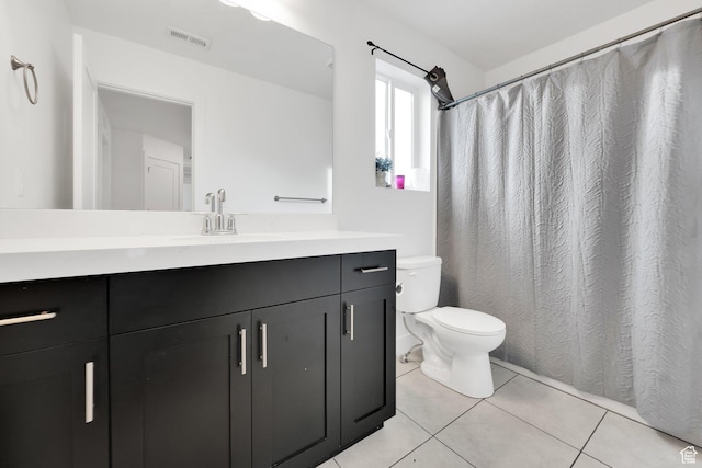 1373 E Bell Buoy Way S, Eagle Mountain, UT 84005 - full bath with tile patterned flooring, visible vents, toilet, and vanity