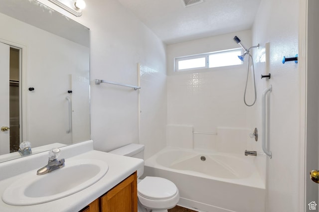 1354 N 2950 W, Clinton, UT 84015 - bathroom featuring visible vents, tub / shower combination, toilet, and vanity