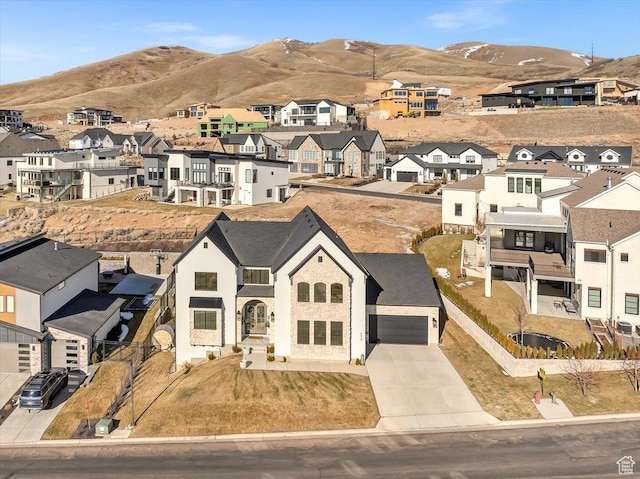 4875 N Vialetto Way, Lehi, UT 84043 - drone / aerial view featuring a mountain view and a residential view
