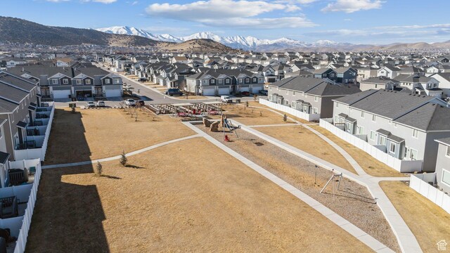 4905 E Lake Corner Dr, Eagle Mountain, UT 84005 - aerial view featuring a mountain view and a residential view