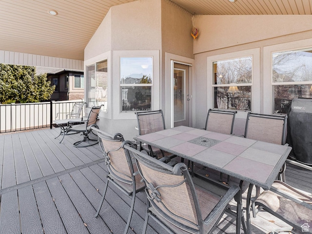 3265 N 1050 W, Pleasant View, UT 84414 - wooden deck featuring outdoor dining space