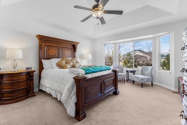 3265 N 1050 W, Pleasant View, UT 84414 - bedroom featuring baseboards, light carpet, and a ceiling fan