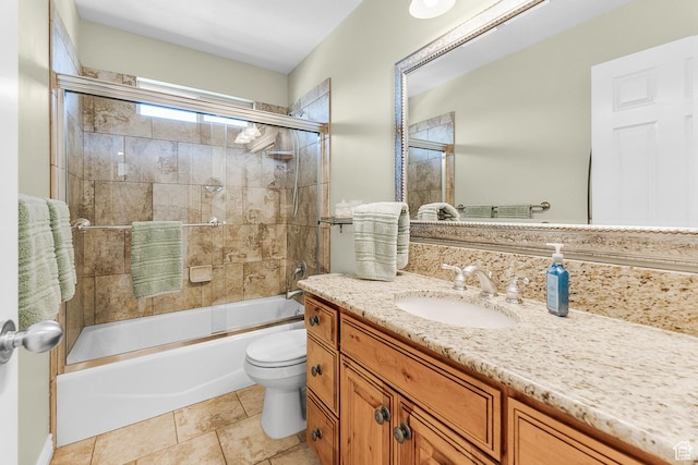 3265 N 1050 W, Pleasant View, UT 84414 - full bath with tile patterned floors, combined bath / shower with glass door, toilet, and vanity
