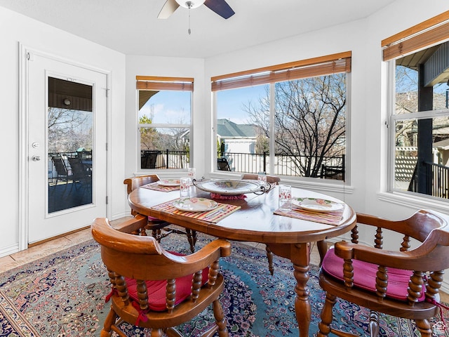 3265 N 1050 W, Pleasant View, UT 84414 - sunroom with a ceiling fan and a wealth of natural light