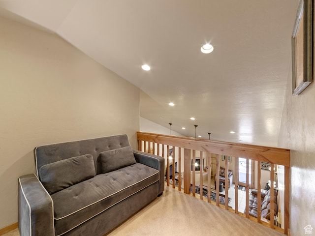 2 Desert Wind Dr Unit 2, Moab, UT 84532 - sitting room with lofted ceiling and recessed lighting