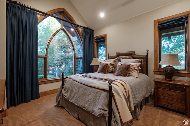 8376 E Aspen Rdg Unit 44, Heber City, UT 84032 - carpeted bedroom with lofted ceiling and baseboards