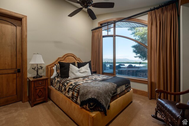 8376 E Aspen Rdg Unit 44, Heber City, UT 84032 - bedroom featuring light carpet and a ceiling fan