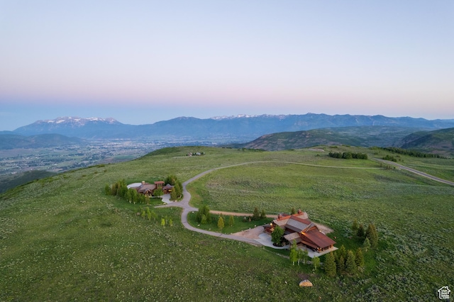 8376 E Aspen Rdg Unit 44, Heber City, UT 84032 - aerial view at dusk of a mountain view and a view of rural / pastoral area