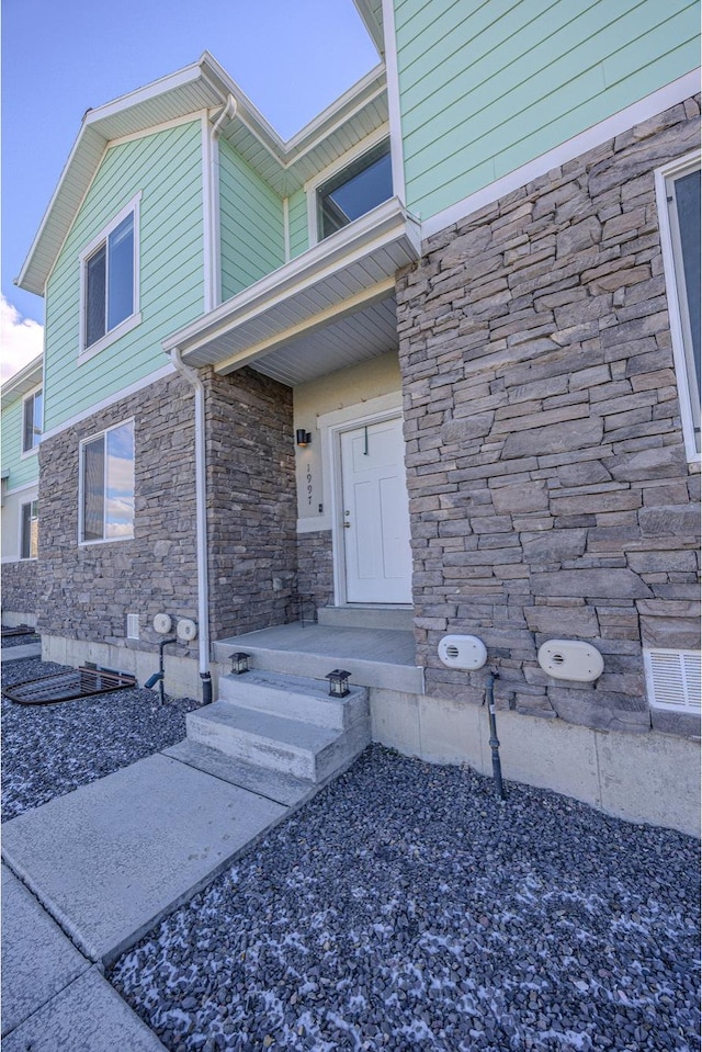 1997 E Abbey Way S, Eagle Mountain, UT 84005 - view of exterior entry featuring stone siding