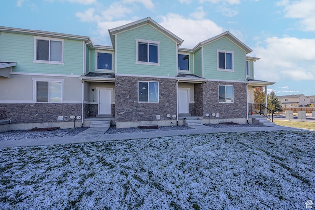 1997 E Abbey Way S, Eagle Mountain, UT 84005 - view of front of property with crawl space and stone siding