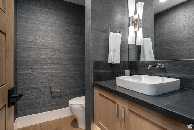 5790 Cobalt Cir, Park City, UT 84098 - bathroom featuring vanity, tile walls, and toilet
