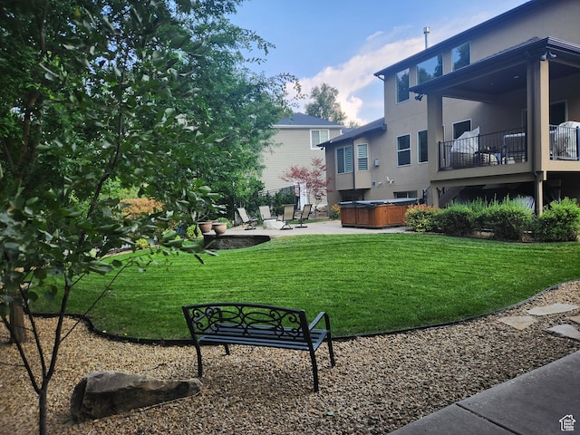 69 W Grove Creek Cir N, Farmington, UT 84025 - view of home's community with a jacuzzi, a patio area, and a lawn