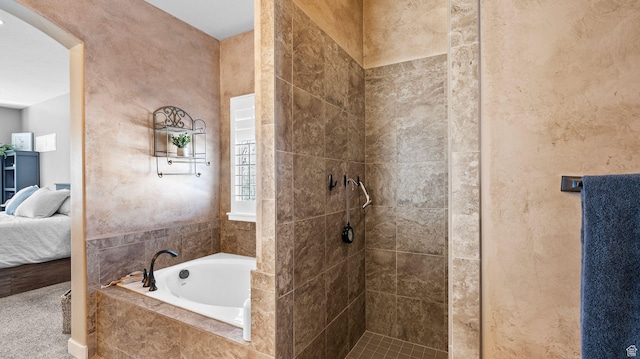 69 W Grove Creek Cir N, Farmington, UT 84025 - full bathroom with connected bathroom, a garden tub, and tiled shower