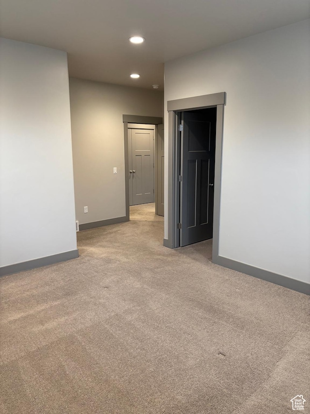 12734 S 1630 W, Riverton, UT 84065 - unfurnished room featuring baseboards, recessed lighting, and light colored carpet