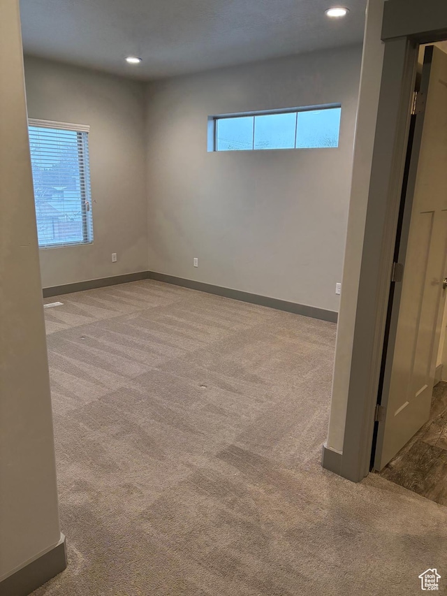 12734 S 1630 W, Riverton, UT 84065 - spare room featuring a wealth of natural light, recessed lighting, baseboards, and carpet floors