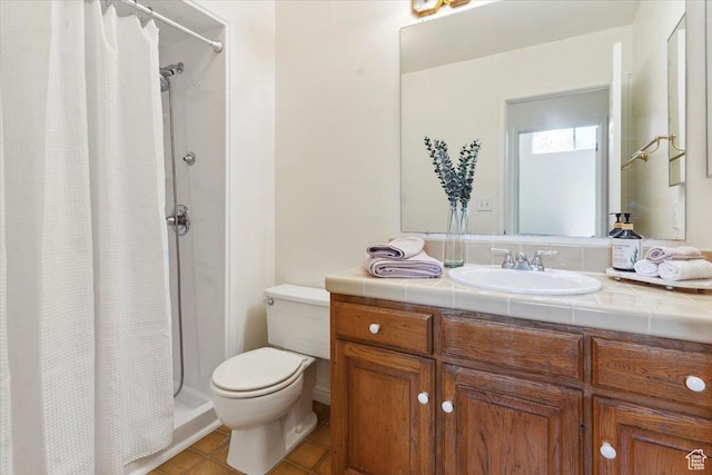 1231 E Brickyard Rd Unit 505, Millcreek, UT 84106 - full bathroom with a shower with shower curtain, vanity, and tile patterned floors