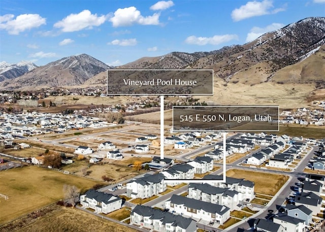 exterior space with a mountain view