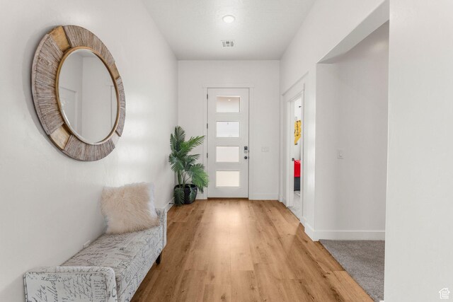 1639 E Yant Flant Dr, St George, UT 84790 - foyer featuring baseboards, visible vents, and light wood-type flooring