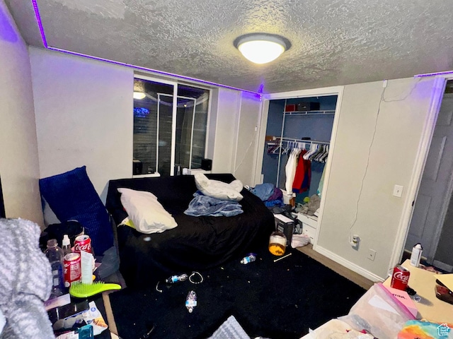 173 W Dimaggio Dr N, Tooele, UT 84074 - bedroom with baseboards, a closet, and a textured ceiling