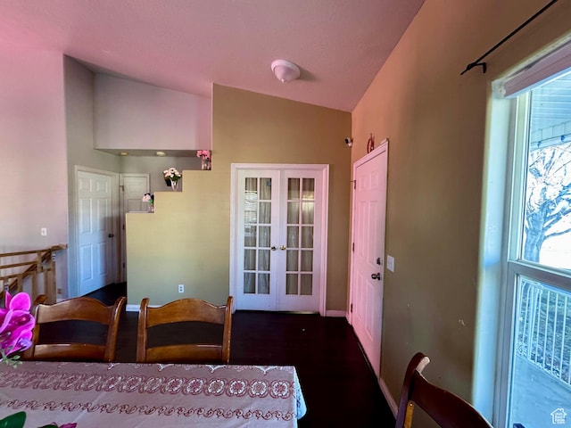 173 W Dimaggio Dr N, Tooele, UT 84074 - dining room with french doors and vaulted ceiling