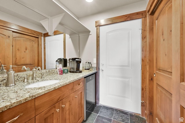 3518 N Moose Hollow Dr Unit 1402, Eden, UT 84310 - bathroom featuring stone finish floor and vanity
