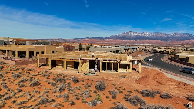 5435 W Sand Ridge Dr, Hurricane, UT 84737 - rear view of property with a mountain view