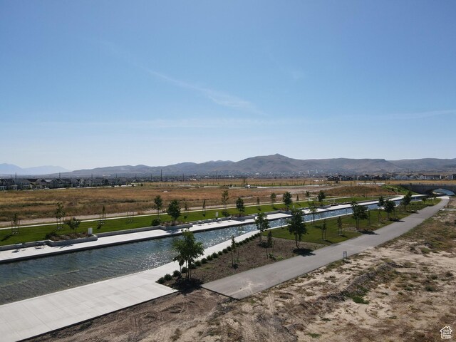 view of mountain backdrop featuring rural landscape