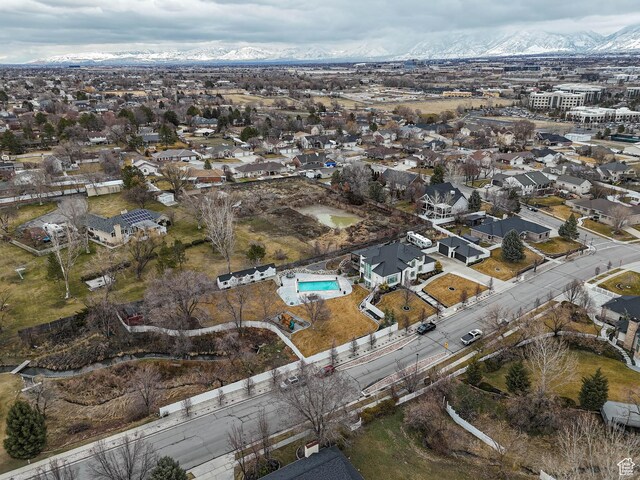 1146 W Jordan River Dr, South Jordan, UT 84095 - aerial view with a residential view and a mountain view