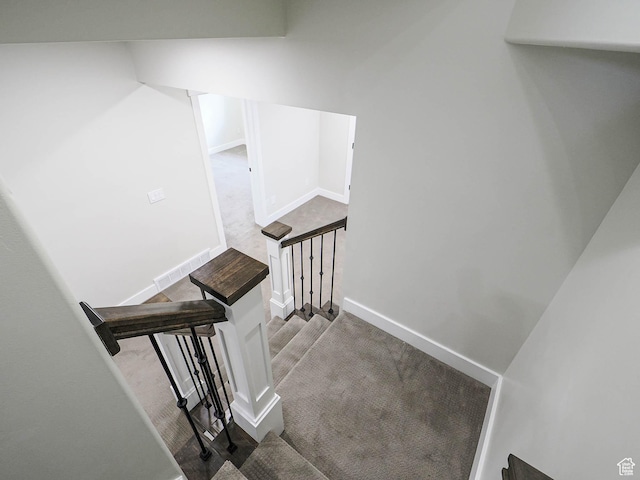 1146 W Jordan River Dr, South Jordan, UT 84095 - stairs with baseboards and carpet flooring