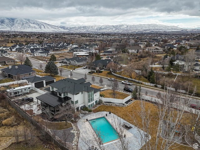 1146 W Jordan River Dr, South Jordan, UT 84095 - aerial view with a mountain view and a residential view