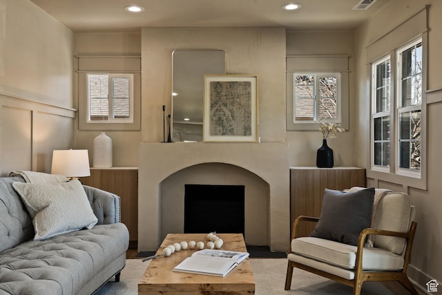 1444 E Sherman Ave, Salt Lake City, UT 84105 - living area with visible vents and recessed lighting
