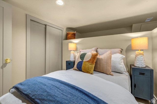 1444 E Sherman Ave, Salt Lake City, UT 84105 - bedroom featuring a closet and recessed lighting