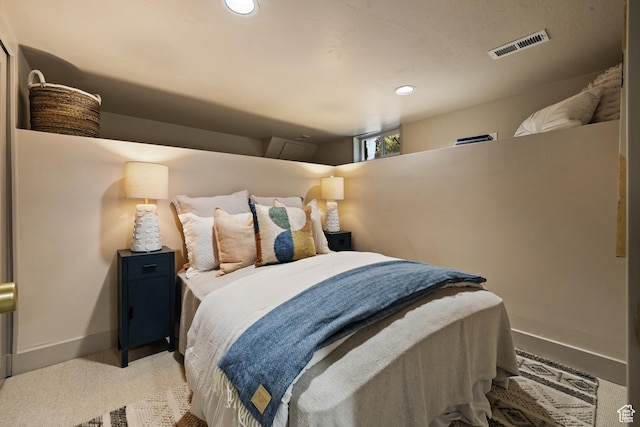 1444 E Sherman Ave, Salt Lake City, UT 84105 - carpeted bedroom featuring baseboards, visible vents, and recessed lighting