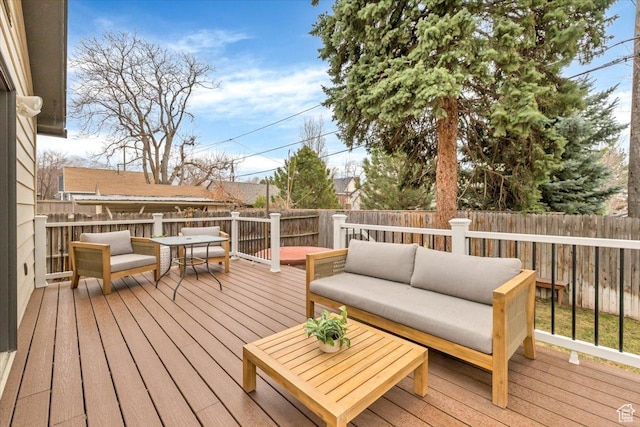 1662 E Browning Ave, Salt Lake City, UT 84105 - deck featuring outdoor lounge area and fence