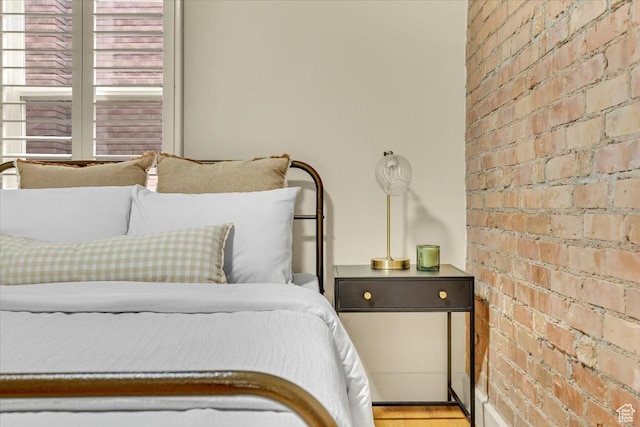 1662 E Browning Ave, Salt Lake City, UT 84105 - bedroom with brick wall