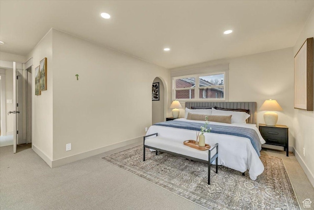 1662 E Browning Ave, Salt Lake City, UT 84105 - bedroom featuring recessed lighting, baseboards, and light carpet